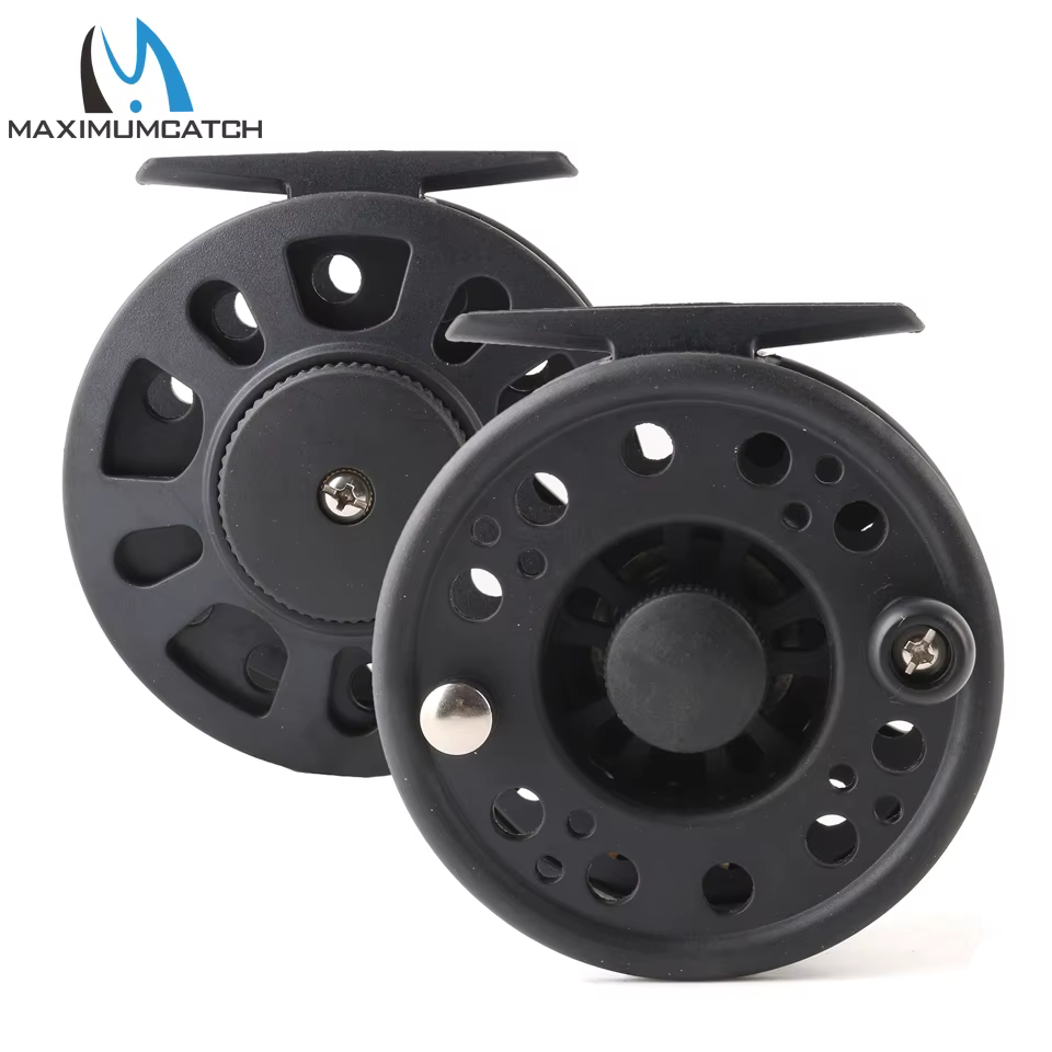 Maximumcatch Carrete de mosca 5-8WT plástico ambidiestro