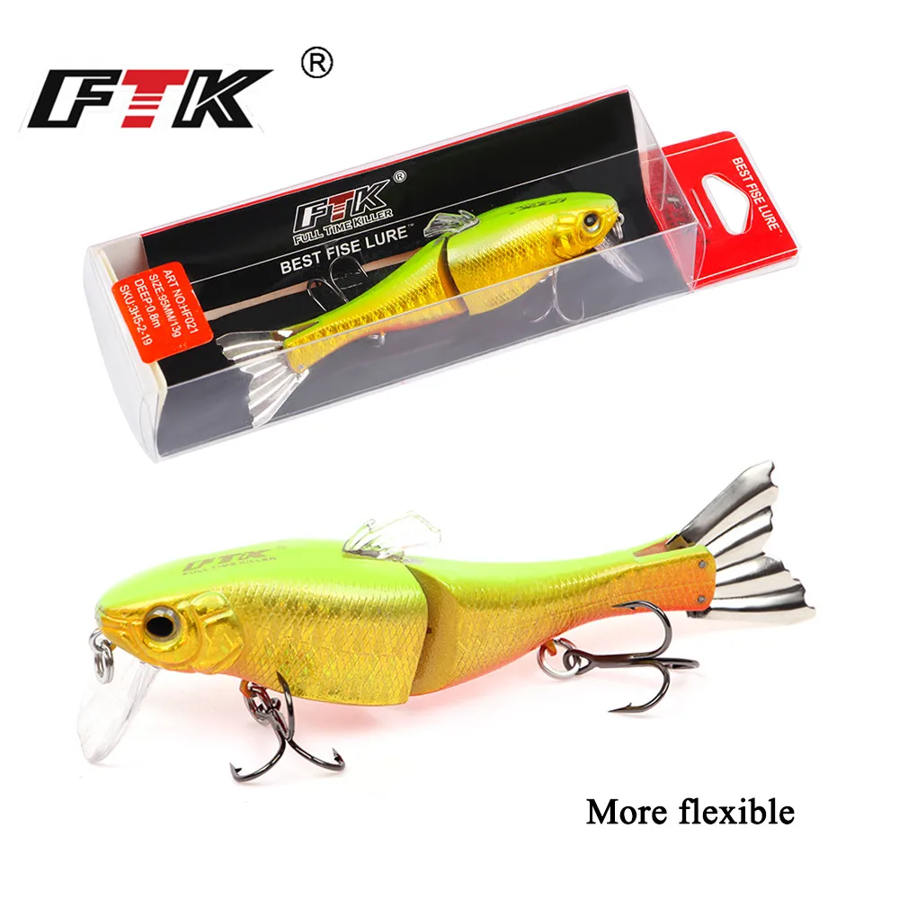 FTK Swimbait minnow duro con ojos tridimensionales multiariculado - imagen 5