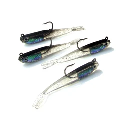 Jig Head de plomo negro para vinilo