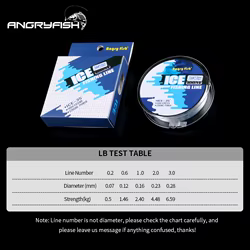 Sedal de hielo nailon monofilamento superfuerte Angryfish – para pesca