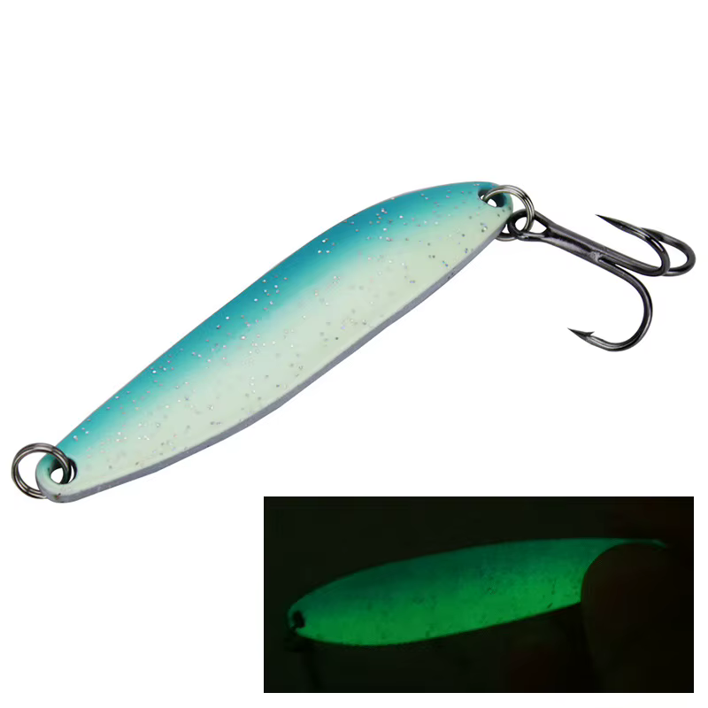 Cucharas de señuelo doble color 6,5 cm 13g – Metal brillante reflectante - imagen 5