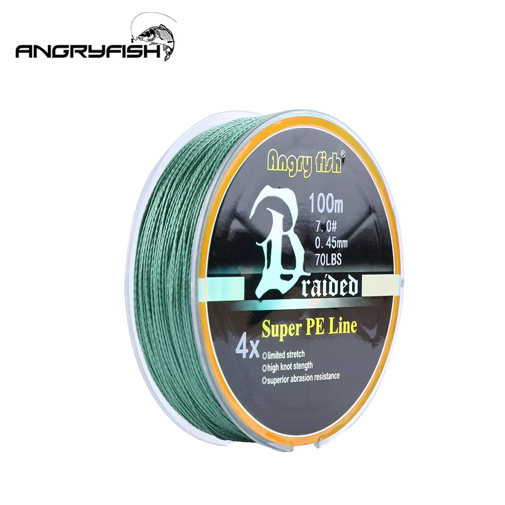 Hilo trenzado Super PE 4 hebras Angryfish - Alta resistencia