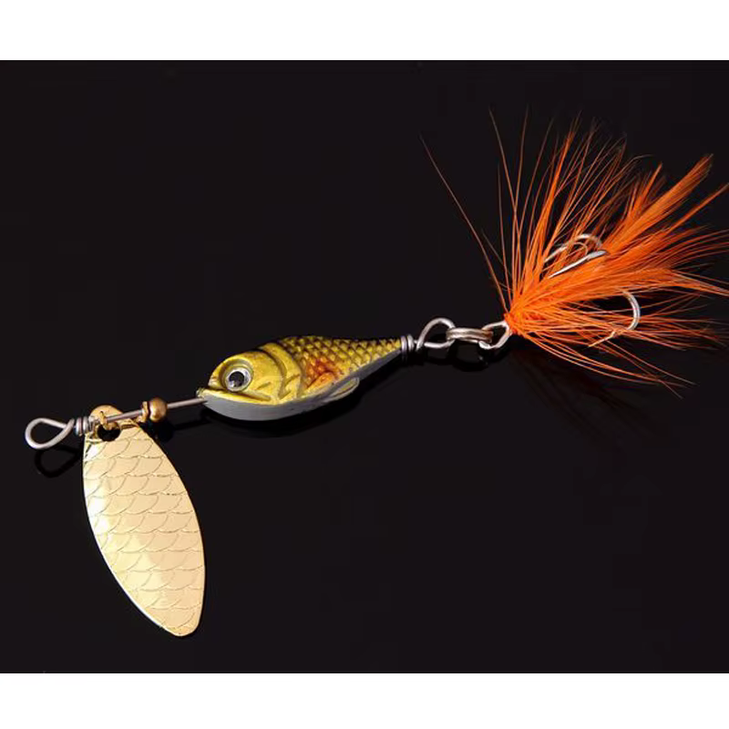 Señuelo cuchara con plumas para pesca de lubina - imagen 4