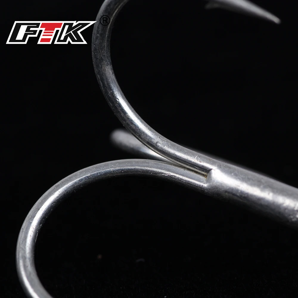 Hamecones triples inversos de acero alto carbono FTK para pesca en mar - imagen 4