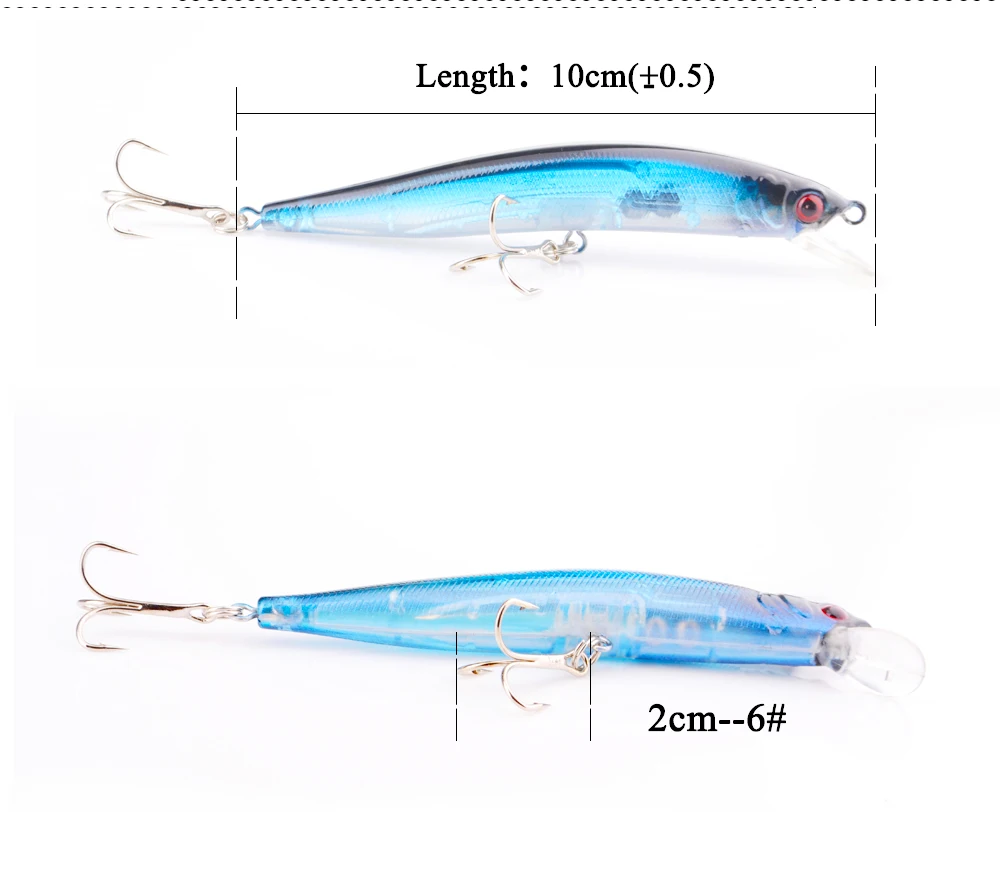 Vista del señuelo tipo wobblers para bass