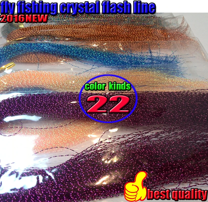 Línea Crystal Flash para pesca con mosca – 30 cm, 22 colores - imagen 5