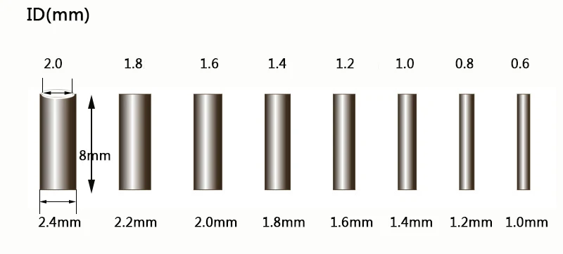 Tubo de cobre y manga de crimpado para pesca