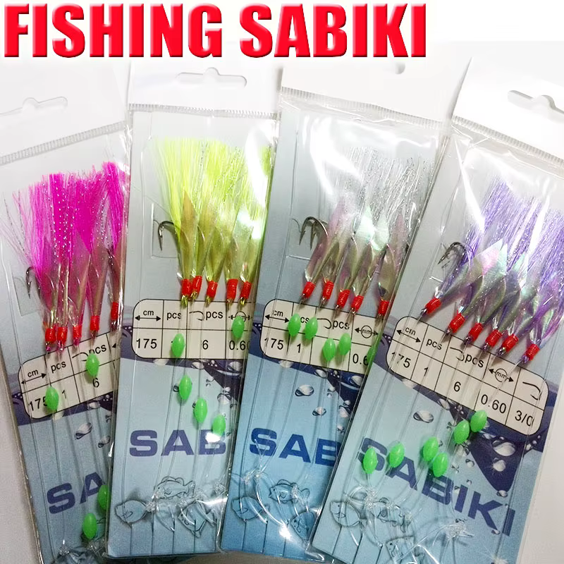 2022FISHING SABIKI anzuelos luminosos tipo frijol pesca marina - imagen 2