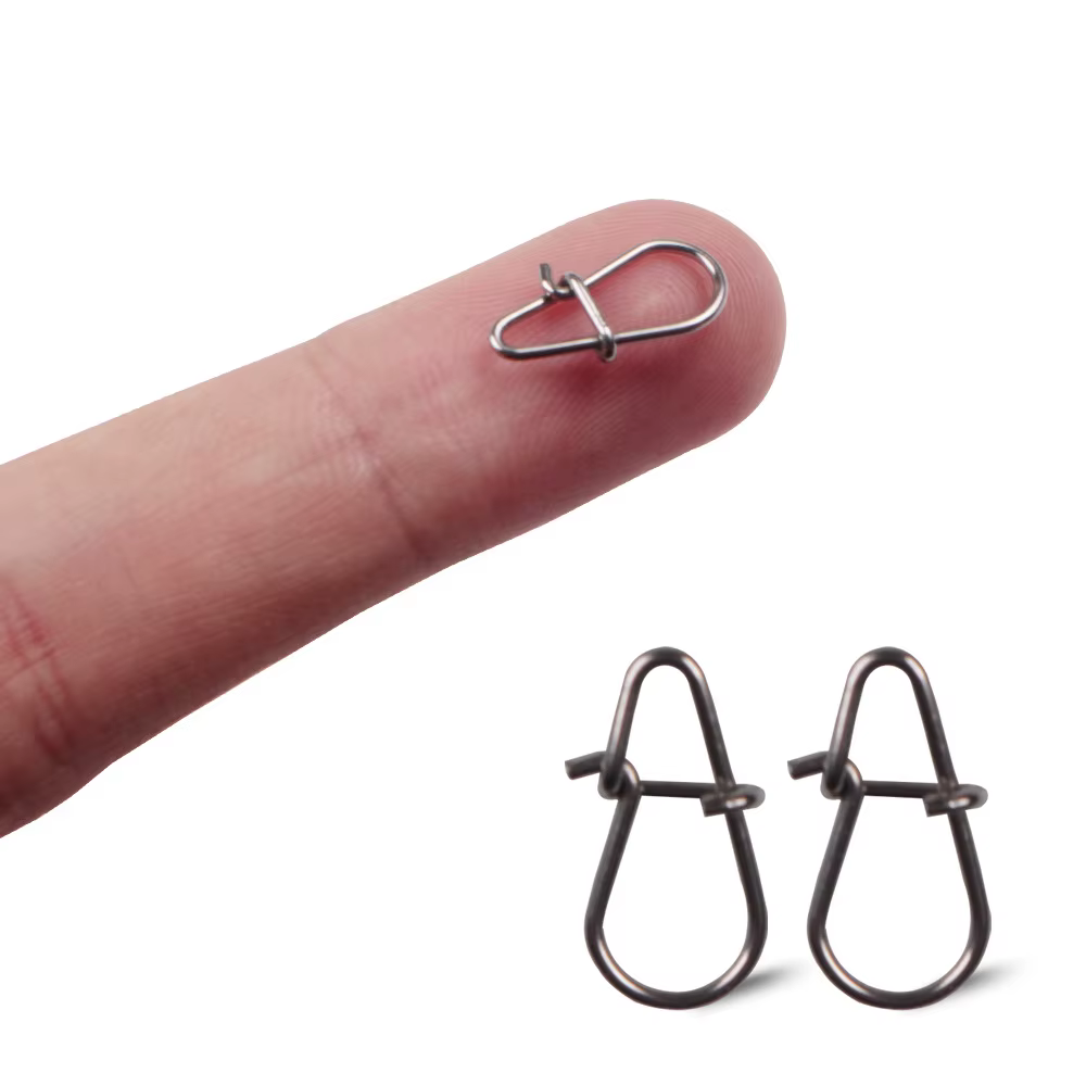 Clip de Seguridad con Anilla Giratoria Inoxidable para Pesca