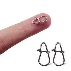 Clip de Seguridad con Anilla Giratoria Inoxidable para Pesca