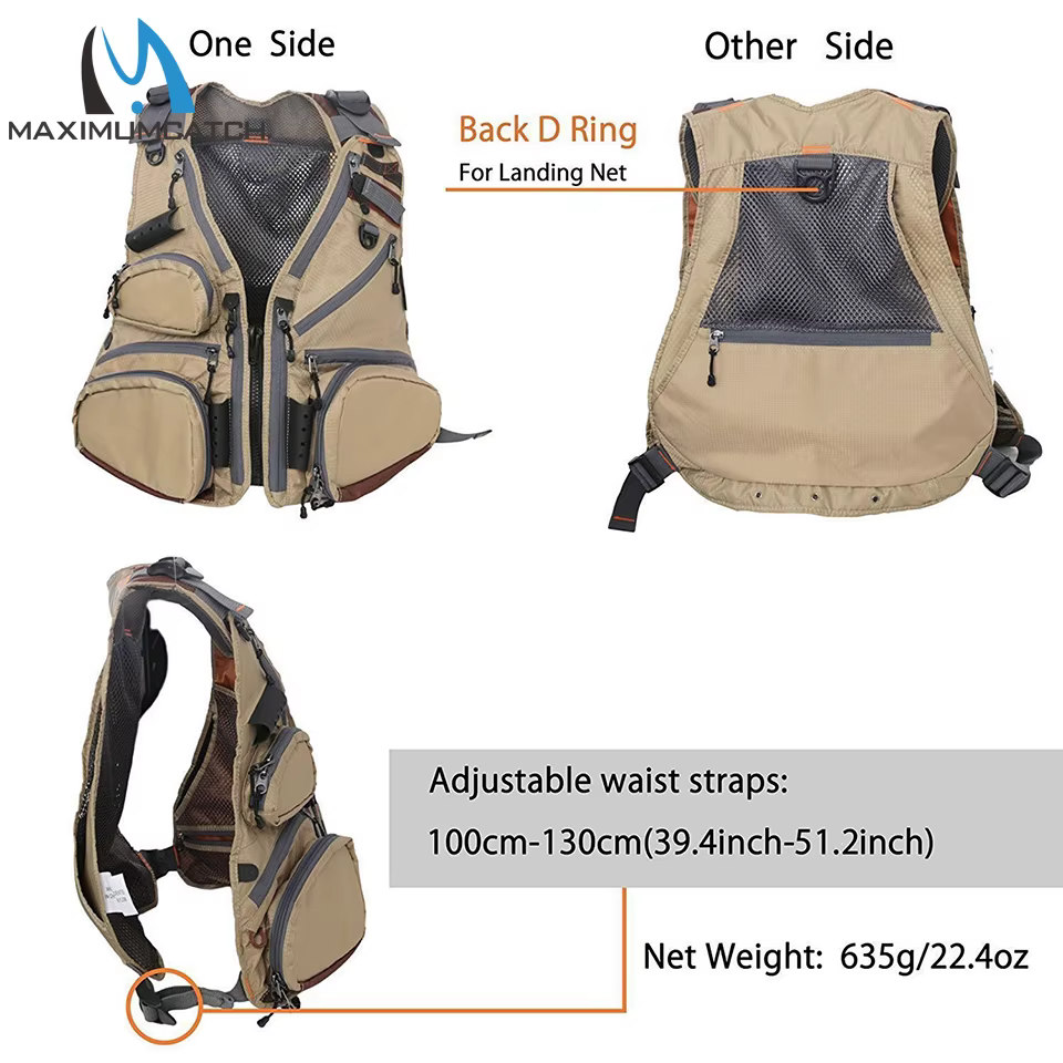 Maximumcatch Chaleco de pesca con mosca – Ajustable y multifunción - imagen 4