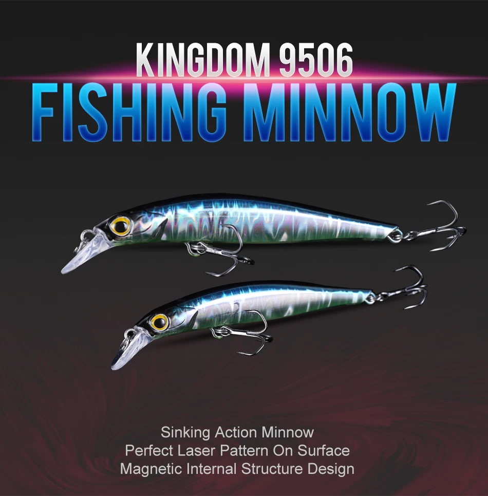 Jerkbait Kingdom 60mm en color azul brillante