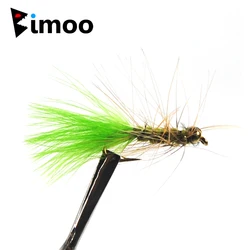 Bimoo Mosca Húmeda Streamer para Trucha – Negro, Chartreuse y Oliva