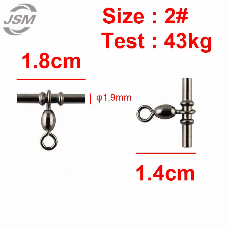 Swivel Cross Line Crane Latón Níquel – Giratorio para línea de pesca - imagen 5