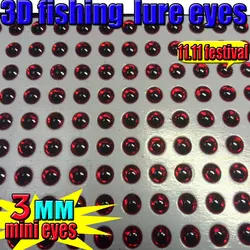 Ojos de señuelo para pesca rojos, dorados y plateados