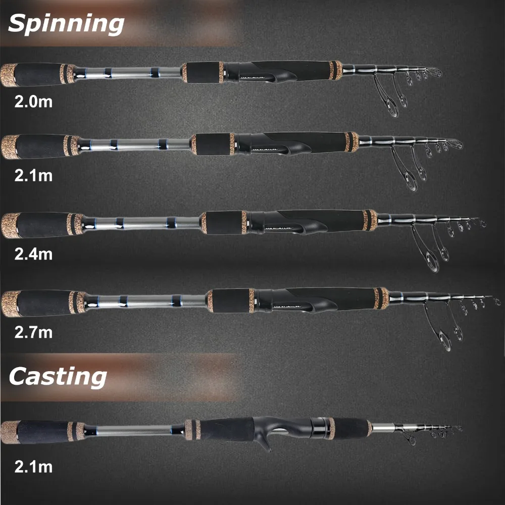 Maximumcatch 2,1-2,4 m cana de pescar telescopica giratoria 10-40 g - imagen 2