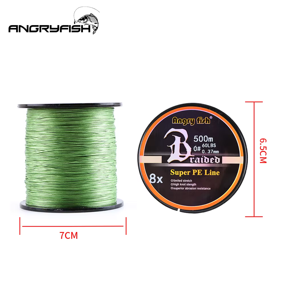 Angryfish Línea de Pesca Trenzada 8X PE – Super resistente 8 colores - imagen 2
