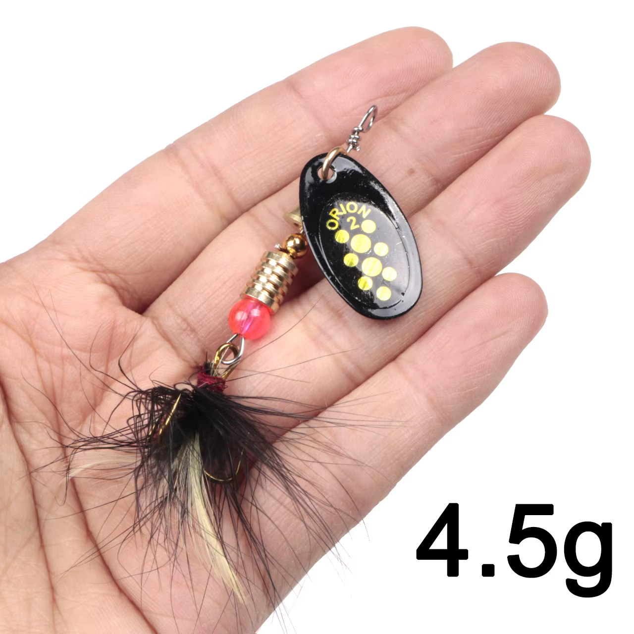 Crankbait giratorio metálico con anzuelo triple - imagen 2