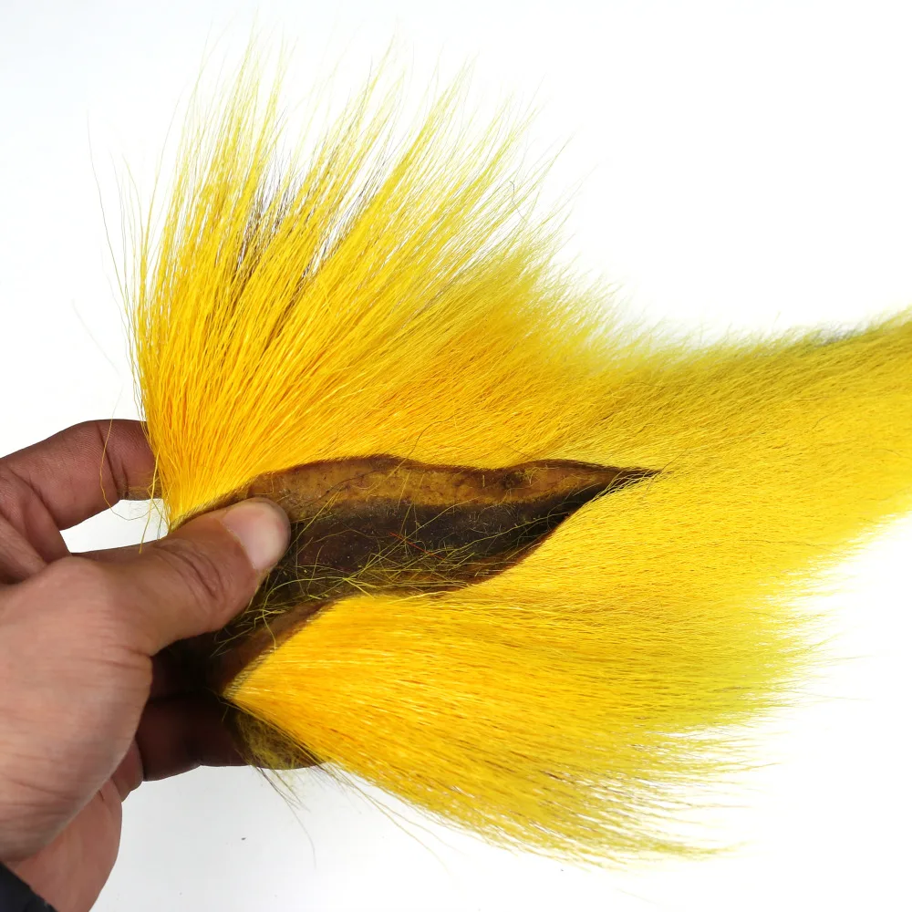 Cola de ciervo teñida para atar moscas – verde, azul, rojo y amarillo - imagen 5