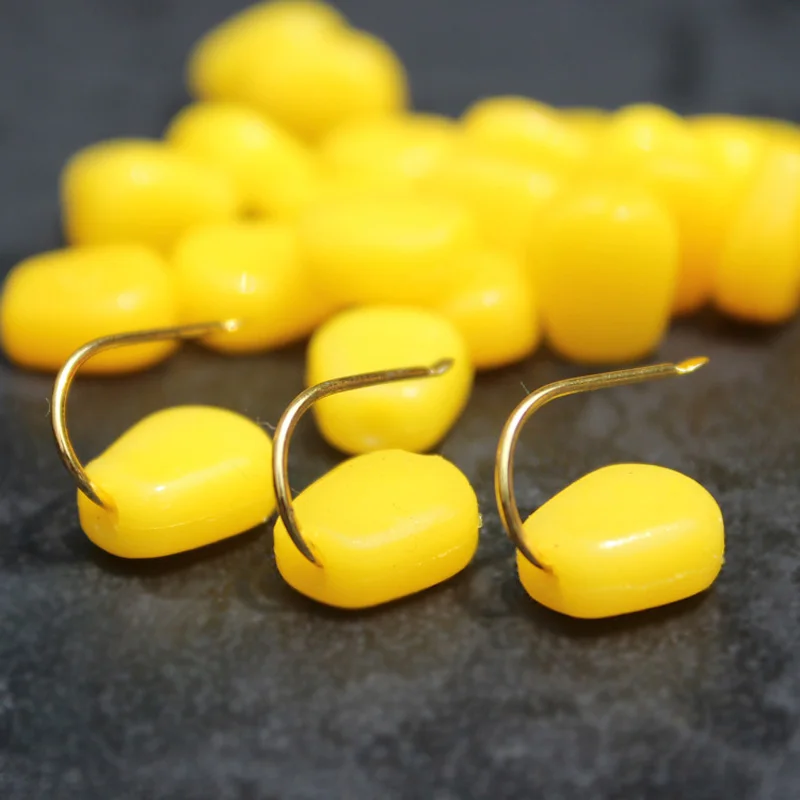 Cebo de carpa maíz simulado amarillo rojizo con aroma atrayente