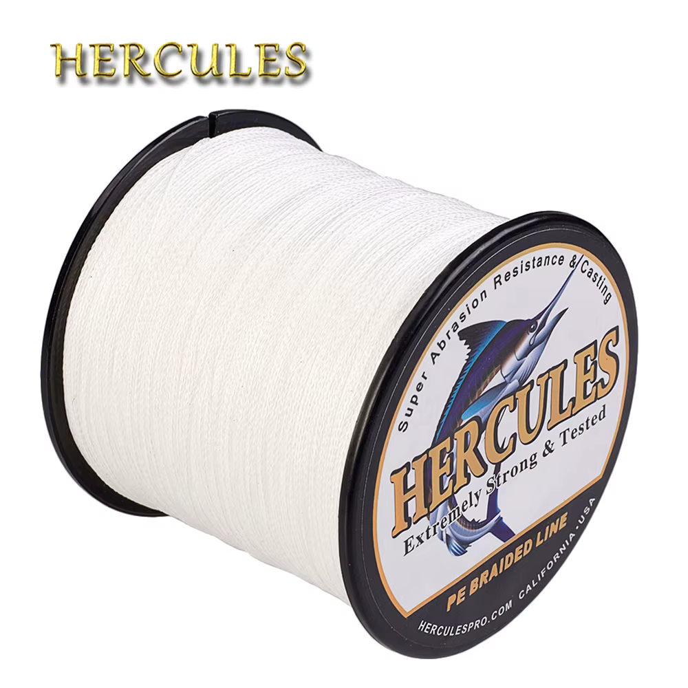 Hercules Sedal trenzado 4 hebras PE blanco pesca carpa - imagen 4