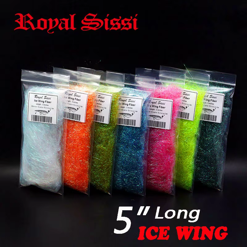 Material para moscas: ala hielo, baitfish streamer, flecos ultrafinos