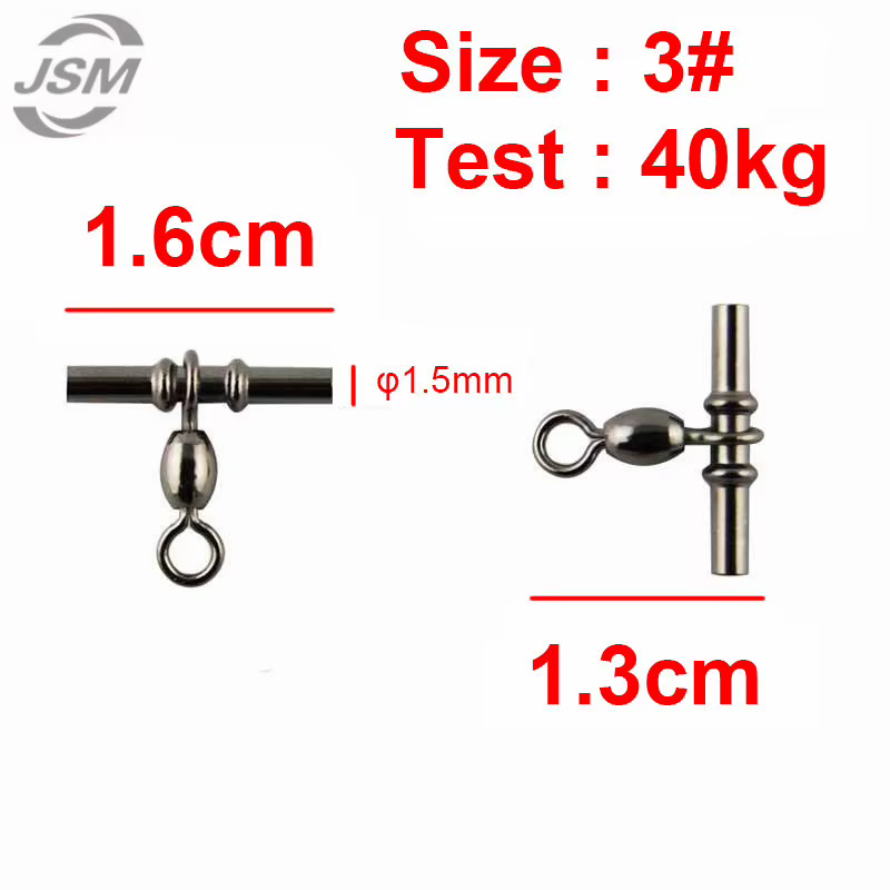 Swivel Cross Line Crane Latón Níquel – Giratorio para línea de pesca - imagen 3