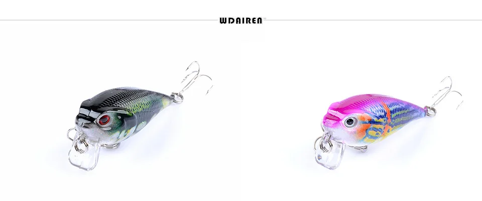 Señuelo crankbait vista superior mostrando movimiento