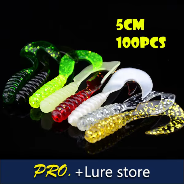 Grub Señuelo Blando 5cm – Colores surtidos para pesca - imagen 3