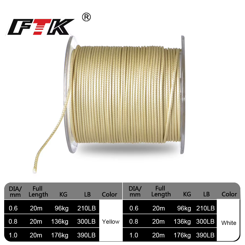 FTK 20M Línea Trenzada PE 12+8 Hilos – Pesca Marina y Jigging - imagen 4