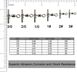 Conector swivel 3 vías para aparejos de pesca