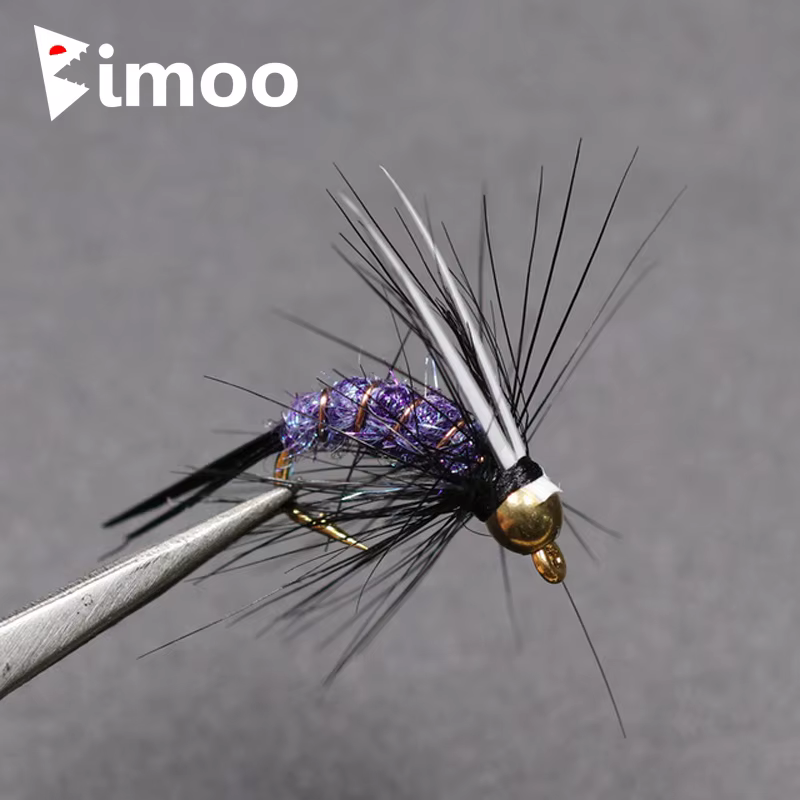 Bimoo Prince Ninfa morada con cabeza de latón dorado - imagen 2