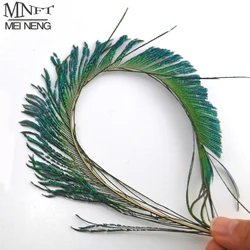 Pluma pavo real atado moscas MNFT verde oliva señuelo de pesca