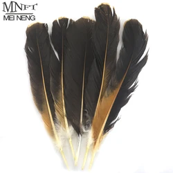 MNFT Plumas Ala de Gallo Naturales Negro y Marrón para Atar Moscas