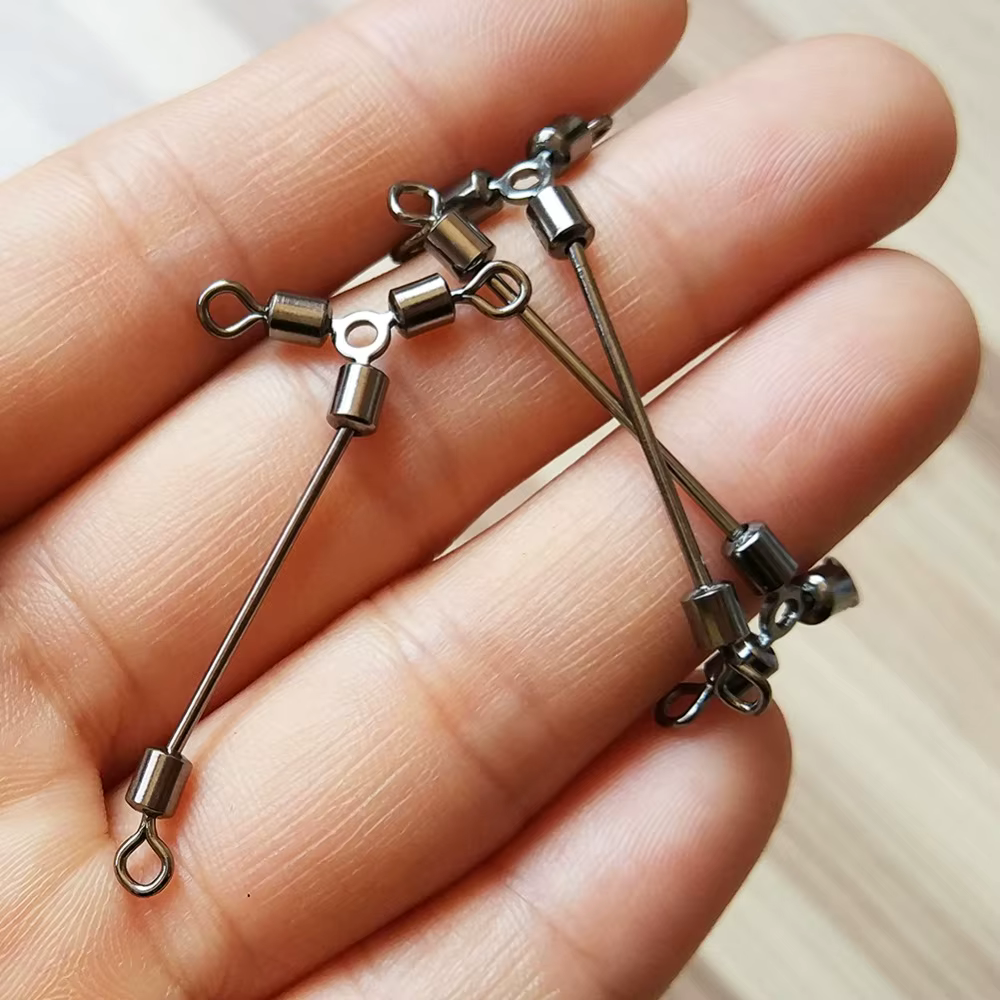 Giratorio 3 Vías de Acero Inoxidable para Carpa – Triple Conector de Pesca - imagen 3