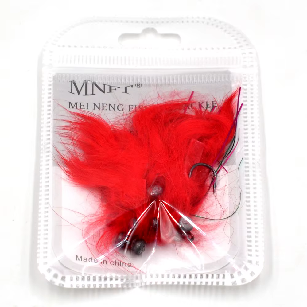 Anzuelos Jig Head Ninfa Princess Roja MNFT para Trucha - imagen 2
