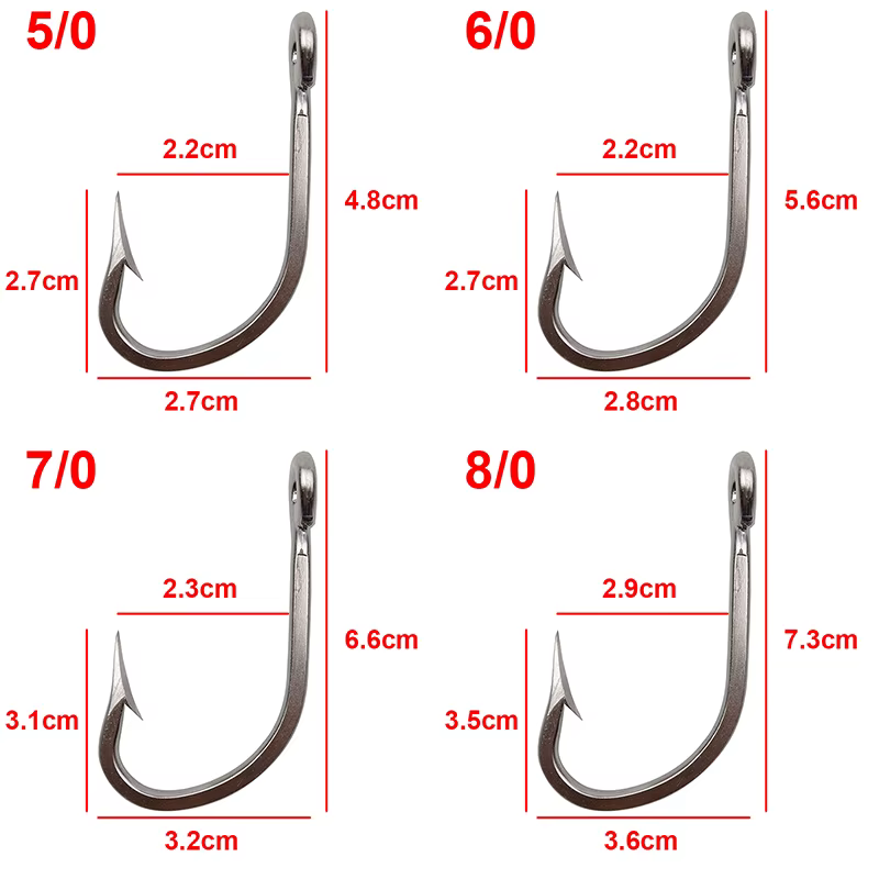 Anzuelos Tuna Big Game Acero Inoxidable 7731 – 5/0 a 16/0 para atún - imagen 5