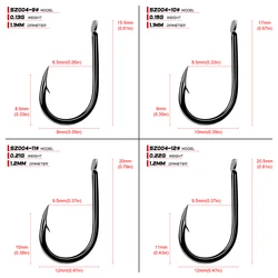 PROBEROS anzuelo de pesca negro afilado duradero individual