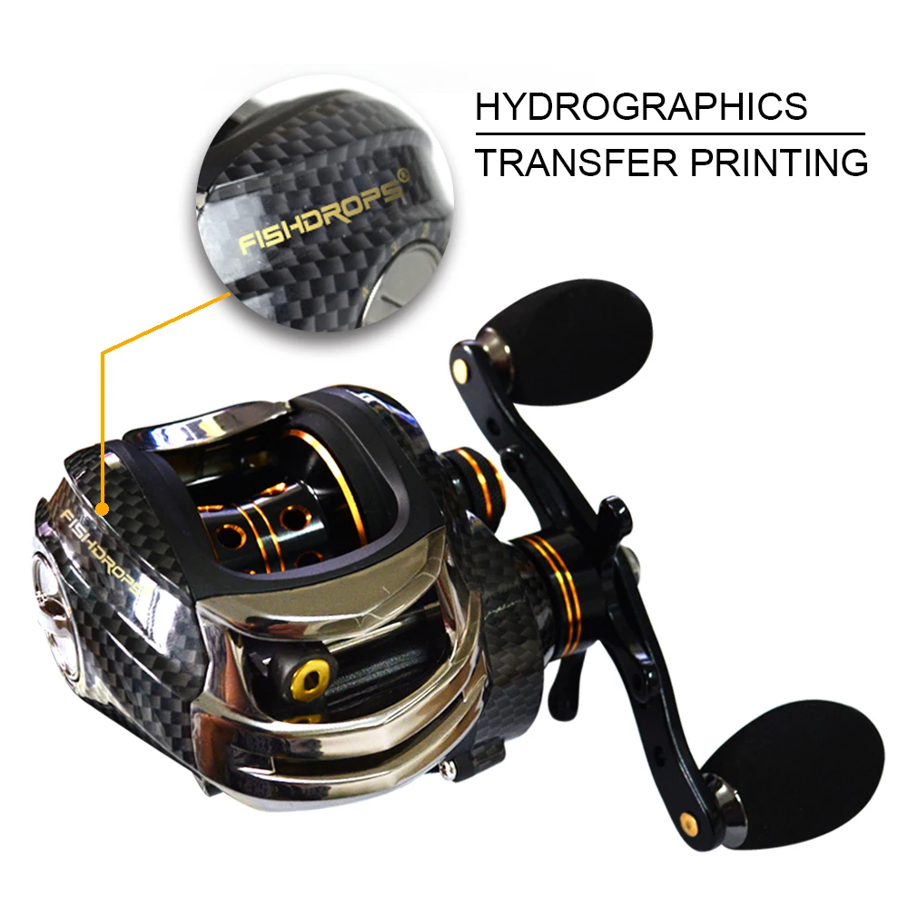 Carrete baitcasting ambidiestro sistema freno dual