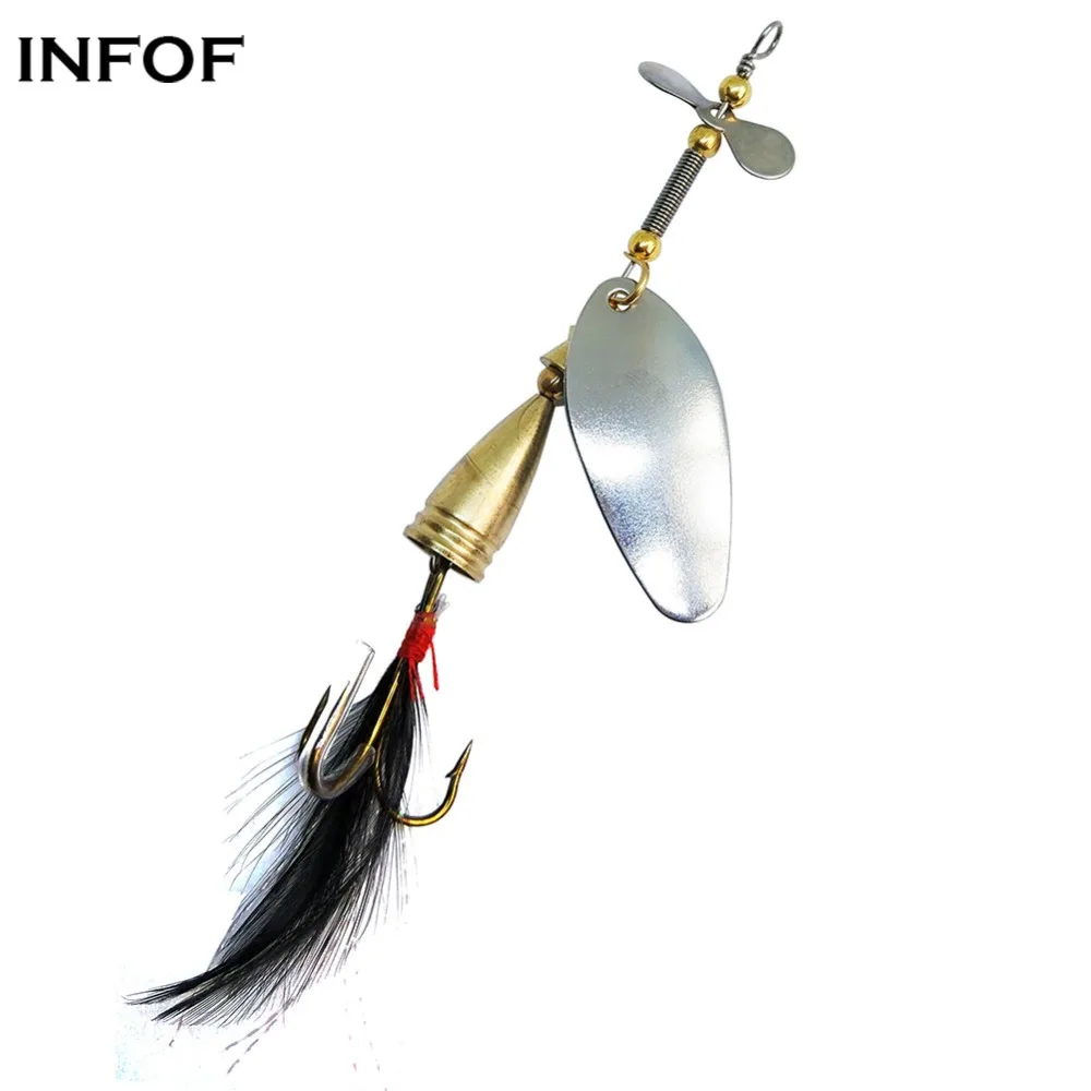 INFOF Spinnerbait con hélices giratorias para trucha y salmón - imagen 3