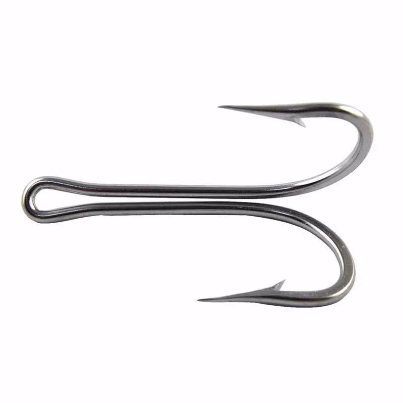 Anzuelos dobles de acero inoxidable para pesca en mar – Tallas grandes 6/0 a 10/0 - imagen 3