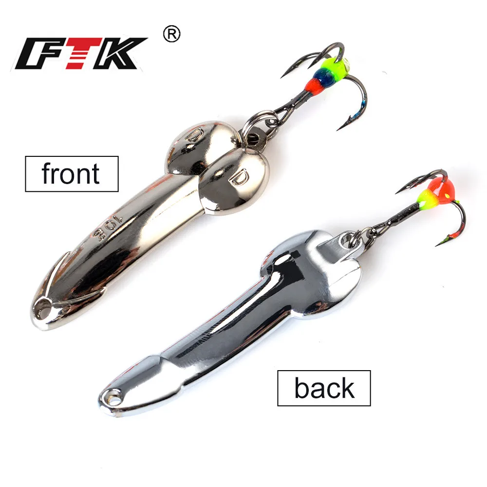 FTK Cuchara para pesca en hielo dorada y plateada con triple - imagen 2