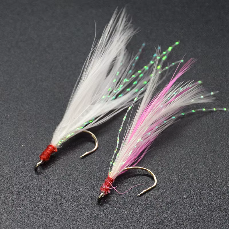 Anzuelos Jig Head curvos con pluma – para señuelos de cuchara pequeños - imagen 4