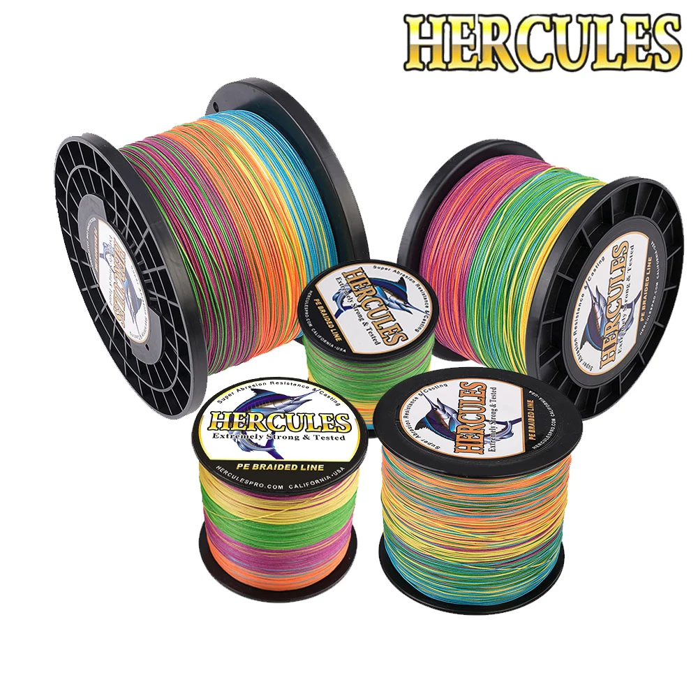 Hercules línea de pesca trenzada 8 hebras multicolor para mar - imagen 5
