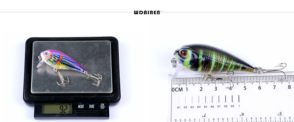 Detalle del señuelo en acción de pesca