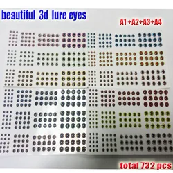Ojos 3D adhesivos para señuelos A1A2A3A4 – Alta calidad
