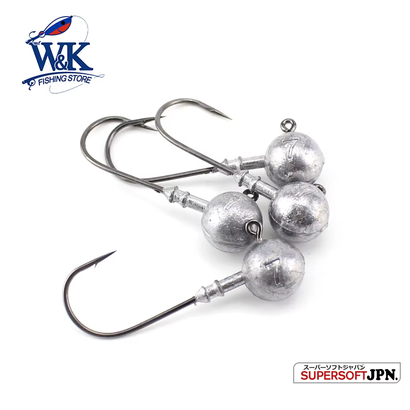 W&K Jig Head Original anzuelo pin tail para vinilo