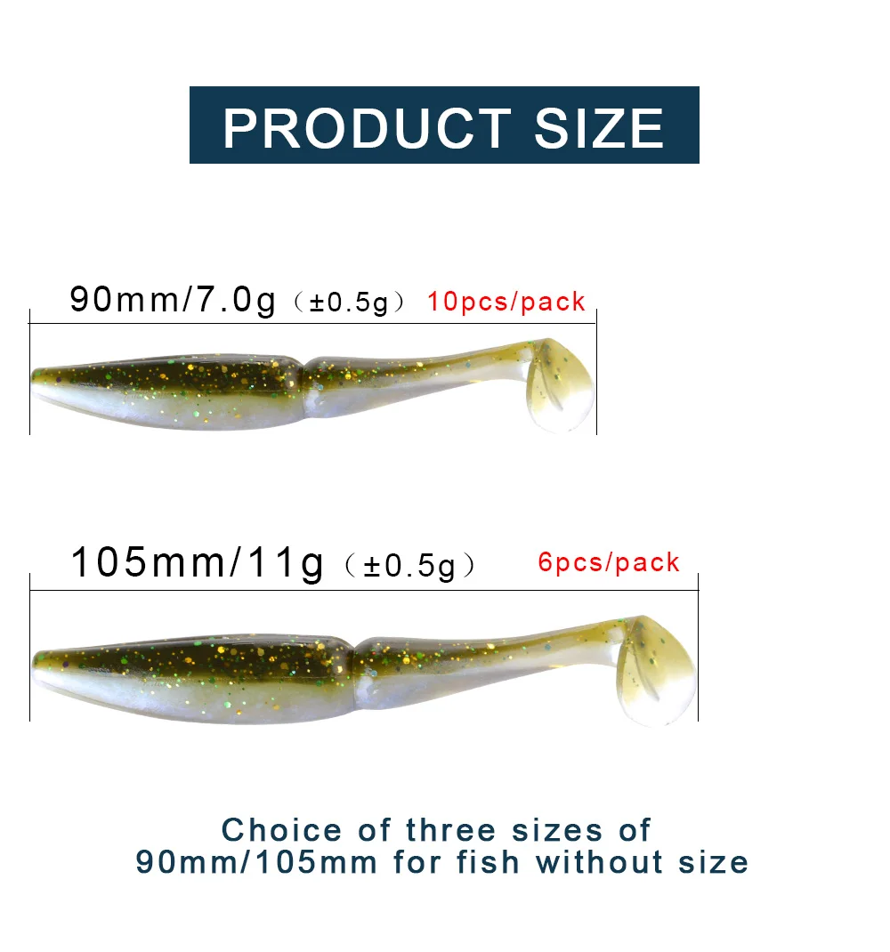 Señuelo tipo shad worm de silicona