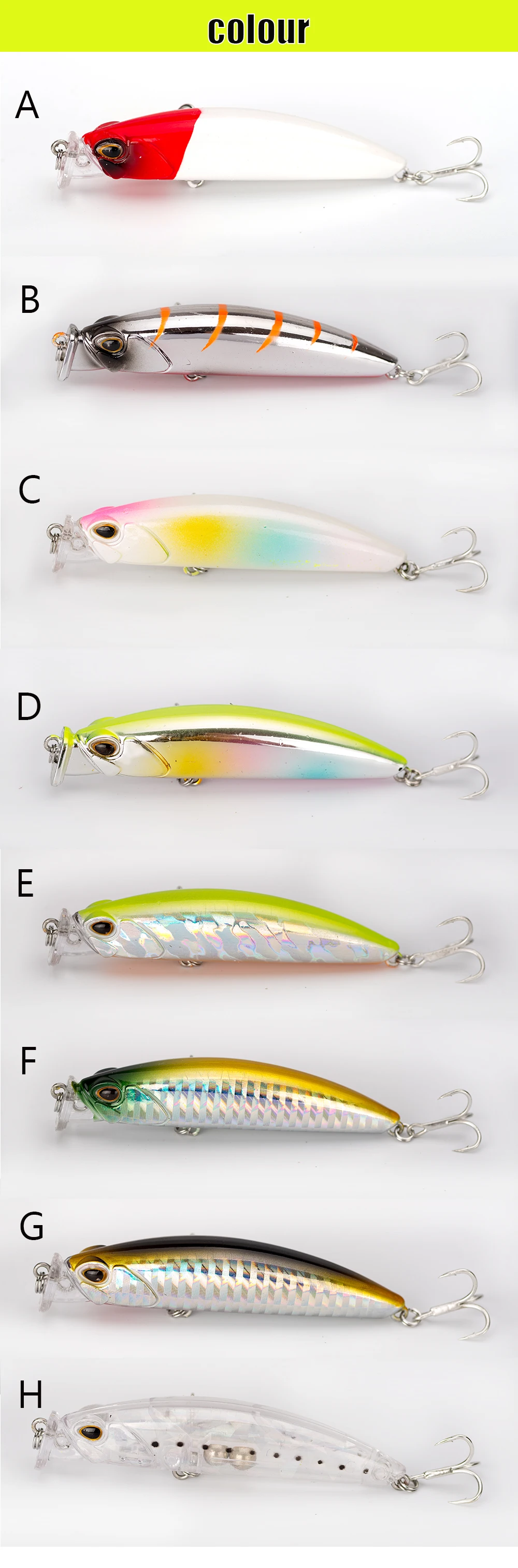 Señuelo en acción de pesca