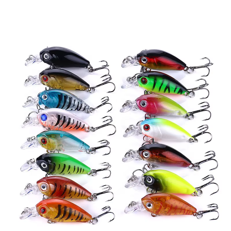 Señuelo Crankbait Topwater Mini para Carpa – anzuelo triple japonés